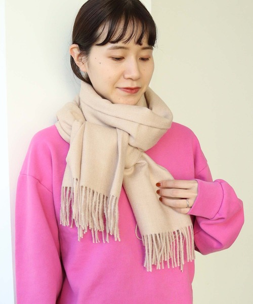 note et silence (ノートエシロンス)の「BRONTE BY MOON Alpaca Scarf (Plain)(マフラー・レディース・ブラウン/アイボリー・FREE)」の9枚目の写真
