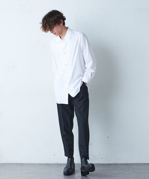 Lui's（ルイス）の「バンブーレーヨンサテン チャイナシャツ（シャツ/ブラウス・メンズ・ホワイト/ブラック・SMALL/MEDIUM）」の20枚目の写真