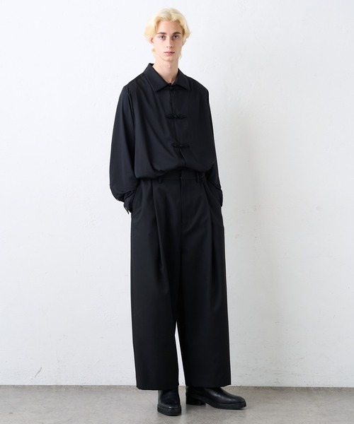 Lui's（ルイス）の「バンブーレーヨンサテン チャイナシャツ（シャツ/ブラウス・メンズ・ホワイト/ブラック・SMALL/MEDIUM）」の13枚目の写真