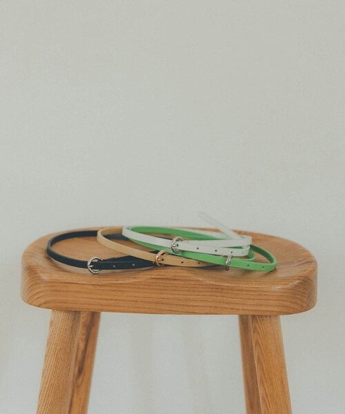 CLANE（クラネ）の「【CLANE/クラネ】THIN LINE BELT/スィンラインベルト 12136-8032（ベルト・レディース・ベージュ/ブラック/グリーン/ピンク/ホワイト・FREE）」の17枚目の写真