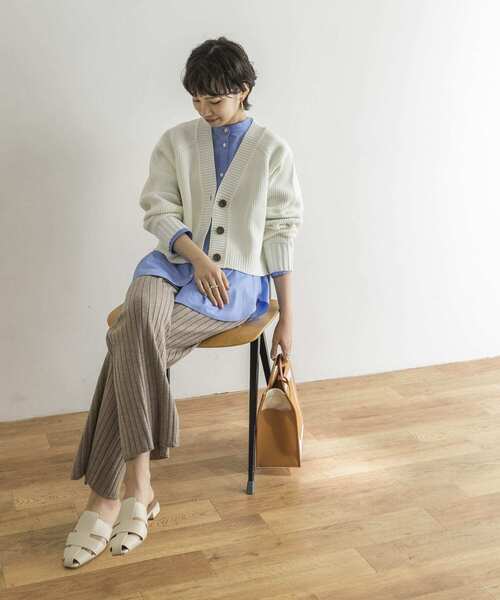 URBAN RESEARCH（アーバンリサーチ）の「ライトニットショートカーディガン（カーディガン/ボレロ・レディース・ホワイト/ブラック/ベージュ系その他・FREE）」の18枚目の写真