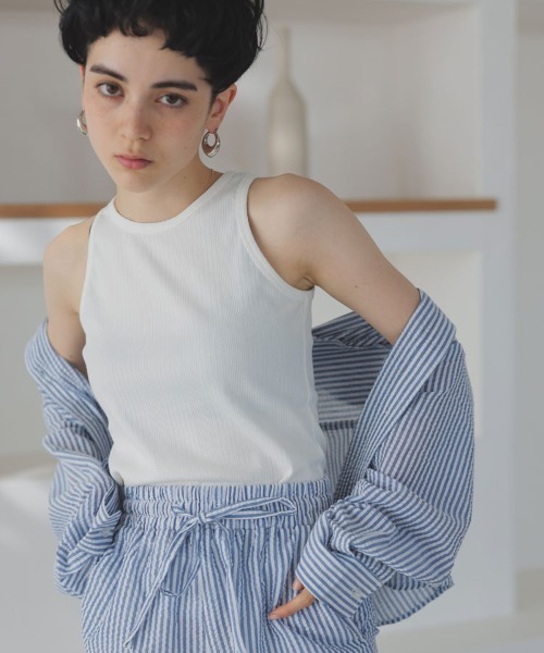 DONOBAN（ドノバン）の「アメスリタンクトップ（タンクトップ・レディース・テラコッタ/ブラック/グレイッシュベージュ/ホワイト・F）」の2枚目の写真