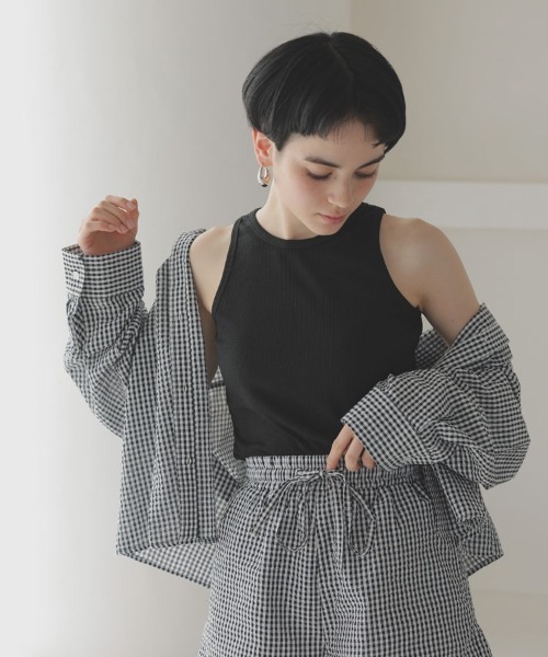 DONOBAN（ドノバン）の「アメスリタンクトップ（タンクトップ・レディース・テラコッタ/ブラック/グレイッシュベージュ/ホワイト・F）」の3枚目の写真