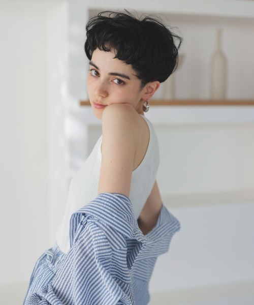 DONOBAN（ドノバン）の「アメスリタンクトップ（タンクトップ・レディース・テラコッタ/ブラック/グレイッシュベージュ/ホワイト・F）」の5枚目の写真