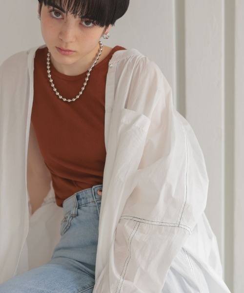 DONOBAN（ドノバン）の「アメスリタンクトップ（タンクトップ・レディース・テラコッタ/ブラック/グレイッシュベージュ/ホワイト・F）」の9枚目の写真