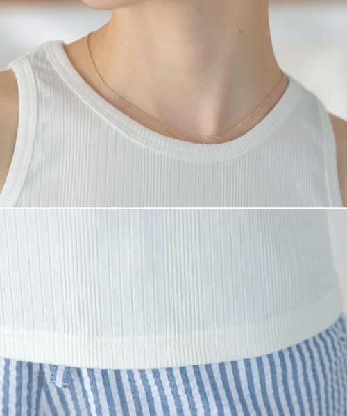 DONOBAN（ドノバン）の「アメスリタンクトップ（タンクトップ・レディース・テラコッタ/ブラック/グレイッシュベージュ/ホワイト・F）」の18枚目の写真