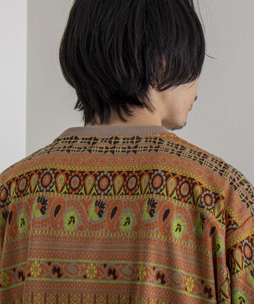 GLOSTER（グロスター）の「【GLOSTER/グロスター】ジオメトリック ニットライクTシャツ（Tシャツ/カットソー・メンズ・ブラック系その他/ベージュ系その他・MEDIUM/LARGE）」の17枚目の写真