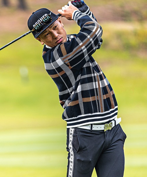 DIVINER GOLF（ディバイナー ゴルフ）の「【DIVINER GOLF】チェック柄ニット メンズ ゴルフウェア 春服（ニット/セーター・メンズ・ホワイト系その他/ブルー系その他・M/L/XL）」の17枚目の写真