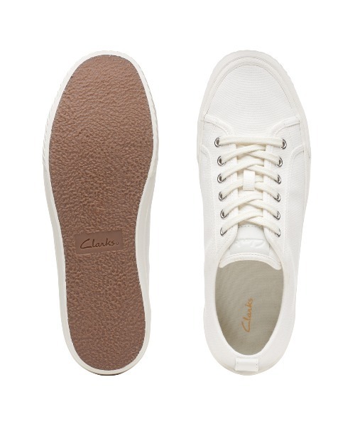 Clarks(クラークス)の「【ネット限定】Roxby Lace / ロクスビーレース (ホワイトキャンバス)(スニーカー・メンズ・ホワイト・UK6/UK9/UK8/UK7/UK10)」の2枚目の写真