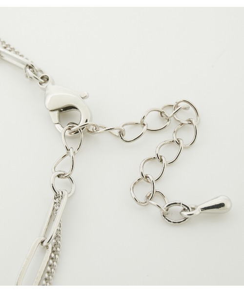 AZUL by moussy(アズールバイマウジー)の「DOUBLE CHAIN MOTIF NECKLACE/ダブルチェーンモチーフネックレス(ネックレス・レディース・シルバー/ゴールド系その他・FREE)」の8枚目の写真