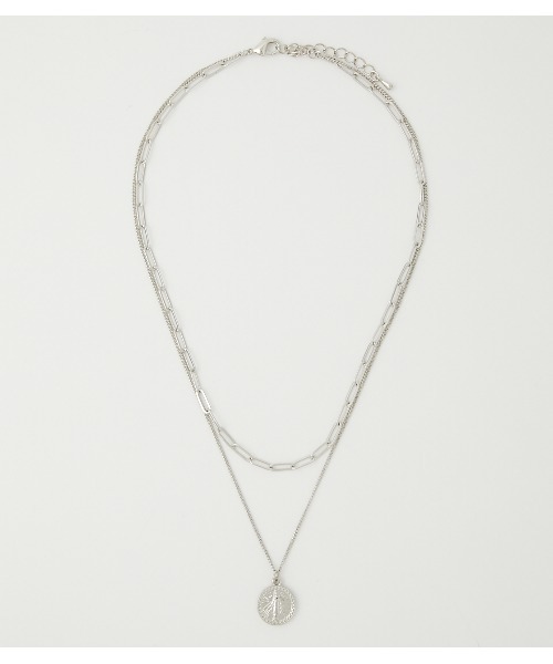 AZUL by moussy(アズールバイマウジー)の「DOUBLE CHAIN MOTIF NECKLACE/ダブルチェーンモチーフネックレス(ネックレス・レディース・シルバー/ゴールド系その他・FREE)」の17枚目の写真