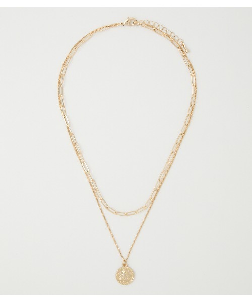 AZUL by moussy(アズールバイマウジー)の「DOUBLE CHAIN MOTIF NECKLACE/ダブルチェーンモチーフネックレス(ネックレス・レディース・シルバー/ゴールド系その他・FREE)」の16枚目の写真