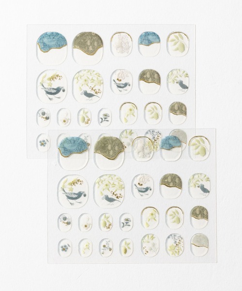 世界の名画や猫デザイン 樹脂ネイルシール 【両手×2枚セット】（ネイル