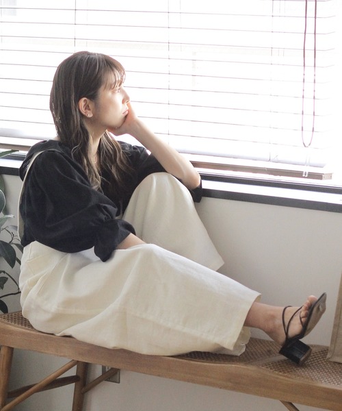 Crisp（クリスプ）の「フリルカラードビーチュニック（チュニック・レディース・ホワイト/ブラック・FREE）」の21枚目の写真