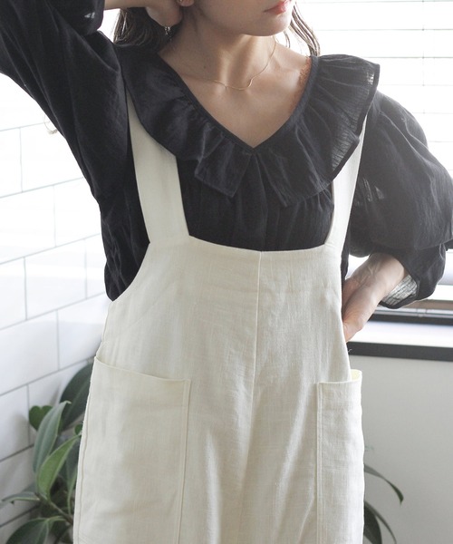 Crisp（クリスプ）の「フリルカラードビーチュニック（チュニック・レディース・ホワイト/ブラック・FREE）」の22枚目の写真