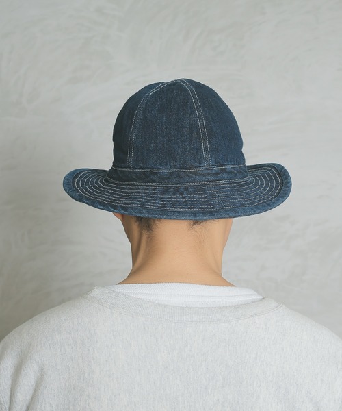 HOUSTON(ヒューストン)の「DENIM ARMY HAT(ハット・メンズ・ダークインディゴブルー/ライトインディゴブルー・FREE)」の12枚目の写真
