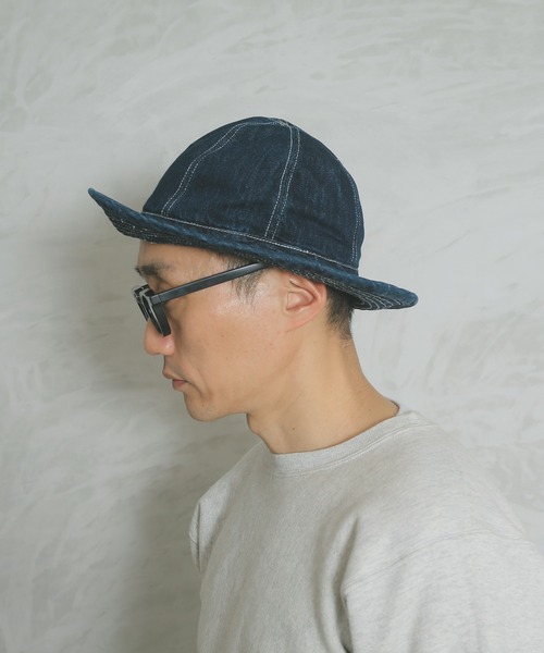 HOUSTON(ヒューストン)の「DENIM ARMY HAT(ハット・メンズ・ダークインディゴブルー/ライトインディゴブルー・FREE)」の9枚目の写真