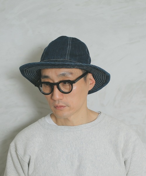 HOUSTON(ヒューストン)の「DENIM ARMY HAT(ハット・メンズ・ダークインディゴブルー/ライトインディゴブルー・FREE)」の10枚目の写真