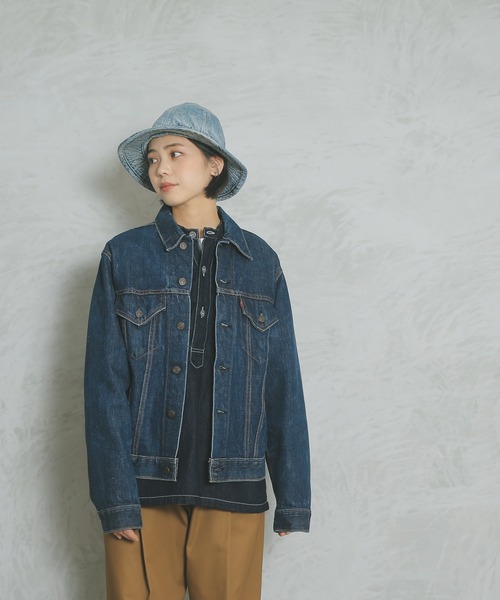 HOUSTON(ヒューストン)の「DENIM ARMY HAT(ハット・メンズ・ダークインディゴブルー/ライトインディゴブルー・FREE)」の3枚目の写真