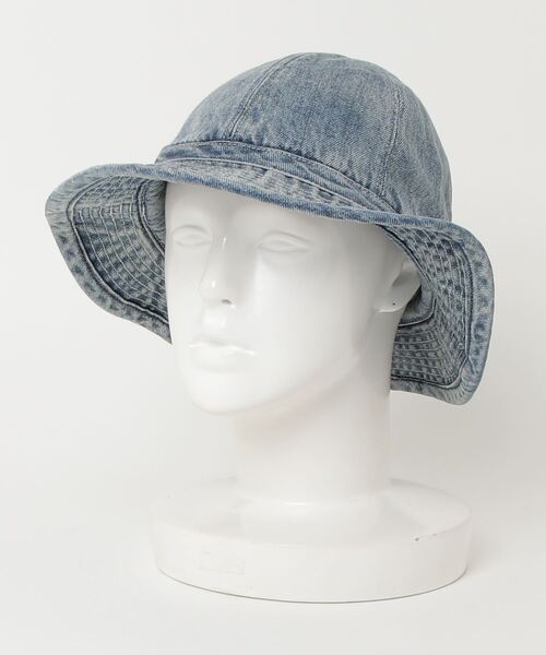HOUSTON(ヒューストン)の「DENIM ARMY HAT(ハット・メンズ・ダークインディゴブルー/ライトインディゴブルー・FREE)」の16枚目の写真