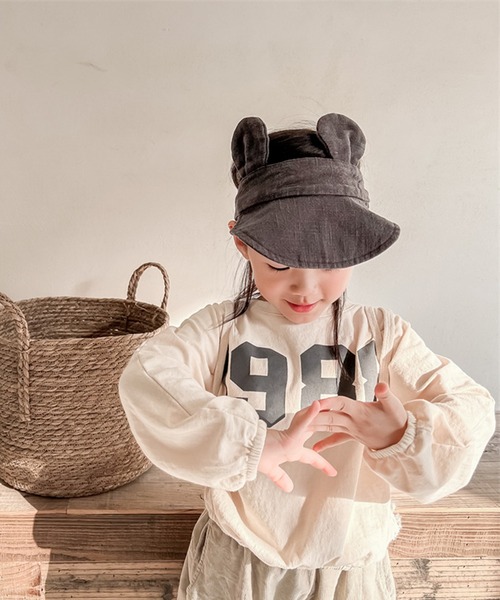 aimoha（アイモハ）の「aimoha-KIDS- アメカジ前プリントログTEE（Tシャツ/カットソー・キッズ・ライトグレー/ベージュ・80/90/100/110/120/130）」の7枚目の写真