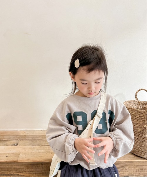 aimoha（アイモハ）の「aimoha-KIDS- アメカジ前プリントログTEE（Tシャツ/カットソー・キッズ・ライトグレー/ベージュ・80/90/100/110/120/130）」の15枚目の写真