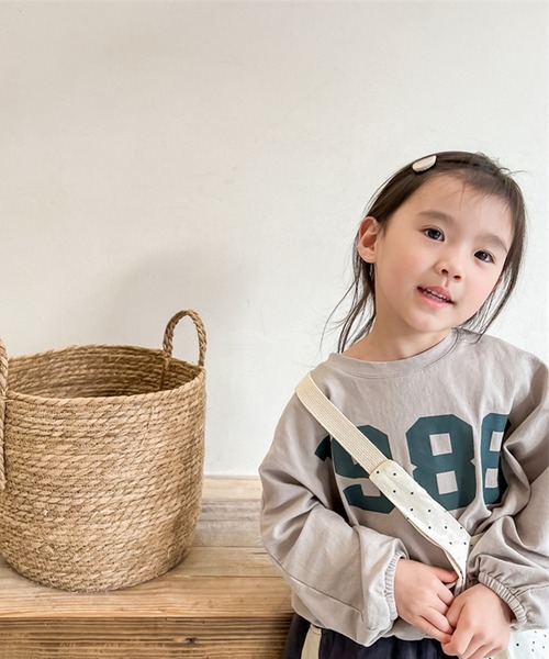 aimoha（アイモハ）の「aimoha-KIDS- アメカジ前プリントログTEE（Tシャツ/カットソー・キッズ・ライトグレー/ベージュ・80/90/100/110/120/130）」の18枚目の写真