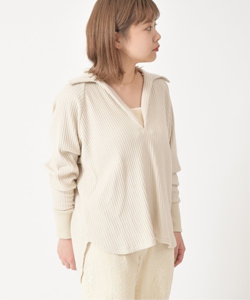 U by SPICK&SPAN(ユーバイスピックアンドスパン)の「ドルマンリブプルオーバー◆(Tシャツ/カットソー・レディース・ベージュ/アイボリー・FREE)」の10枚目の写真