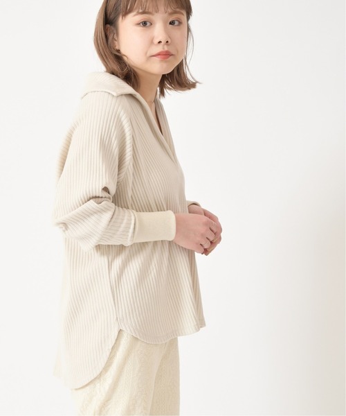 U by SPICK&SPAN(ユーバイスピックアンドスパン)の「ドルマンリブプルオーバー◆(Tシャツ/カットソー・レディース・ベージュ/アイボリー・FREE)」の11枚目の写真