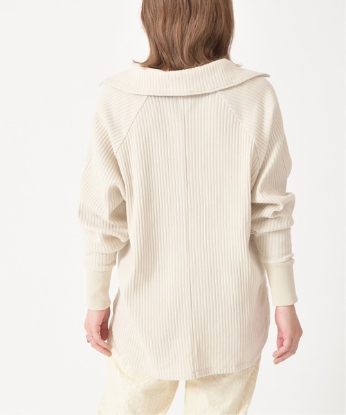 U by SPICK&SPAN(ユーバイスピックアンドスパン)の「ドルマンリブプルオーバー◆(Tシャツ/カットソー・レディース・ベージュ/アイボリー・FREE)」の13枚目の写真