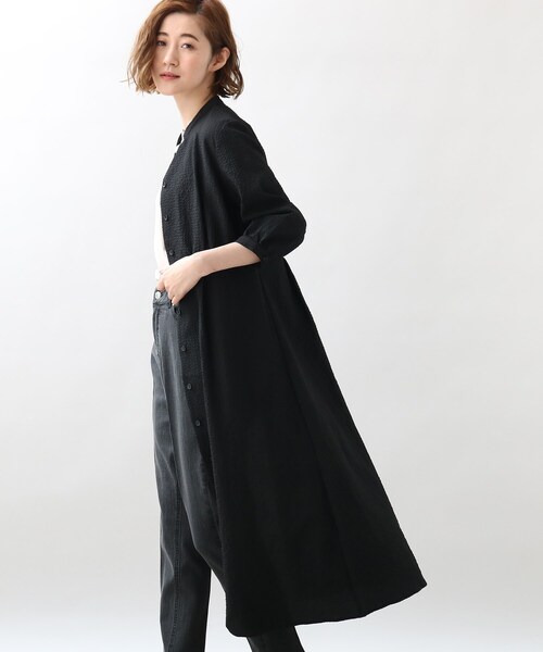 grove（グローブ）の「◆サッカーギンガムチェックシャツワンピース（ワンピース・レディース・ブラック/ダークグリーン系1/ネイビー系1・01/02/03/04/05）」の13枚目の写真