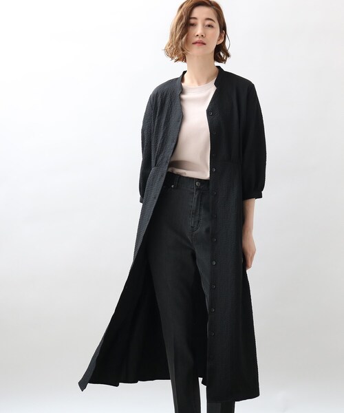 grove（グローブ）の「◆サッカーギンガムチェックシャツワンピース（ワンピース・レディース・ブラック/ダークグリーン系1/ネイビー系1・01/02/03/04/05）」の14枚目の写真