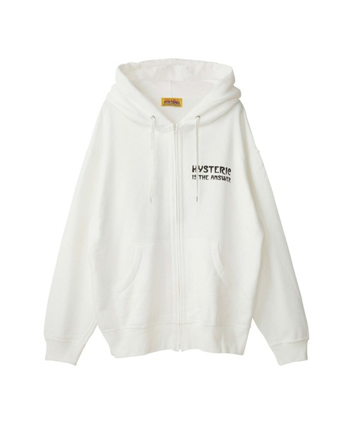 HYSTERIC GLAMOUR（ヒステリックグラマー）の「WILD ELECTRIC DREAM オーバーサイズパーカー（パーカー・レディース・ホワイト/ピンク/イエロー・FREE）」の5枚目の写真