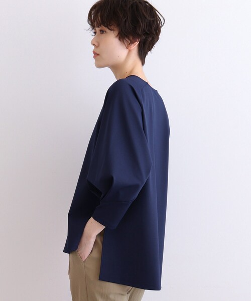 INDIVI（インディヴィ）の「◆【日本製/洗える】デザインタックスリーブトップス（Tシャツ/カットソー・レディース・ネイビー/ライトグリーン/ホワイト系・13/38/34/05/15 /12）」の18枚目の写真
