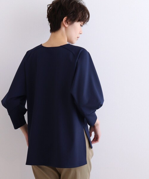 INDIVI（インディヴィ）の「◆【日本製/洗える】デザインタックスリーブトップス（Tシャツ/カットソー・レディース・ネイビー/ライトグリーン/ホワイト系・13/38/34/05/15 /12）」の19枚目の写真