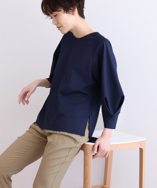 INDIVI（インディヴィ）の「◆【日本製/洗える】デザインタックスリーブトップス（Tシャツ/カットソー・レディース・ネイビー/ライトグリーン/ホワイト系・13/38/34/05/15 /12）」の20枚目の写真