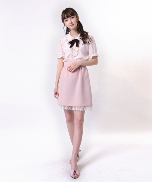 MILK フリーズブラウス ピンク MILK（ミルク）の「フリーズ ブラウス（シャツ/ブラウス）」 - WEAR