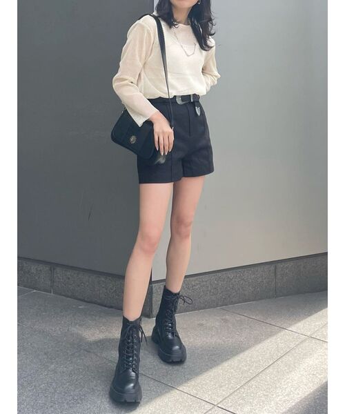 EVRIS（エヴリス）の「メッシュロンTEE（Tシャツ/カットソー・レディース・ブラック/ブルー/アイボリー・FREE）」の17枚目の写真