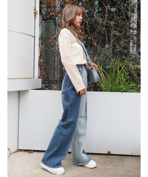 EVRIS（エヴリス）の「メッシュロンTEE（Tシャツ/カットソー・レディース・ブラック/ブルー/アイボリー・FREE）」の14枚目の写真