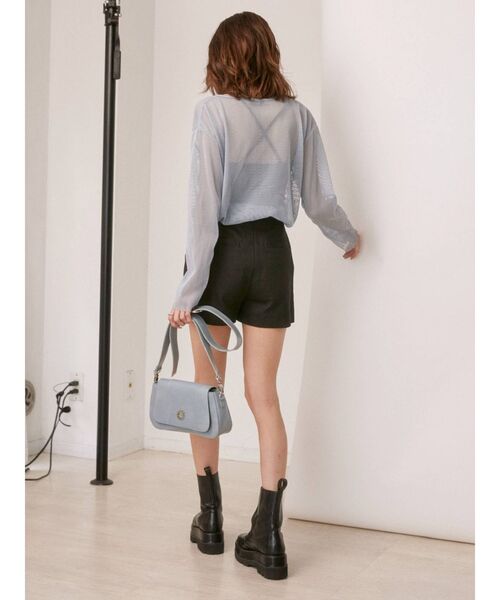 EVRIS（エヴリス）の「メッシュロンTEE（Tシャツ/カットソー・レディース・ブラック/ブルー/アイボリー・FREE）」の19枚目の写真