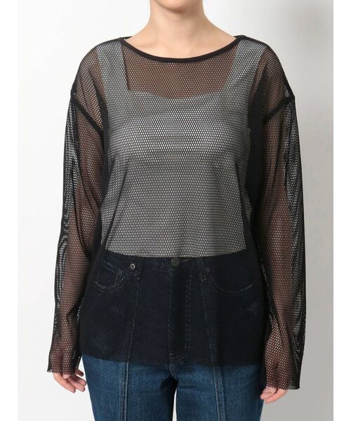 EVRIS（エヴリス）の「メッシュロンTEE（Tシャツ/カットソー・レディース・ブラック/ブルー/アイボリー・FREE）」の20枚目の写真