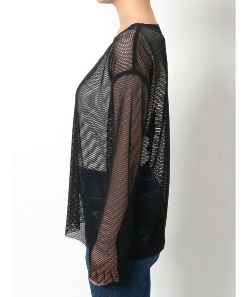 EVRIS（エヴリス）の「メッシュロンTEE（Tシャツ/カットソー・レディース・ブラック/ブルー/アイボリー・FREE）」の21枚目の写真