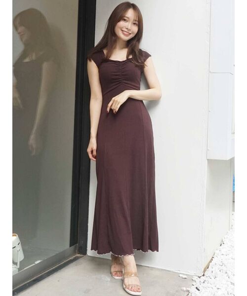 MERCURYDUO（マーキュリーデュオ）の「バックリボンマーメイドカットワンピース（ワンピース・レディース・ブラック/ブルー/ブラウン・FREE）」の22枚目の写真