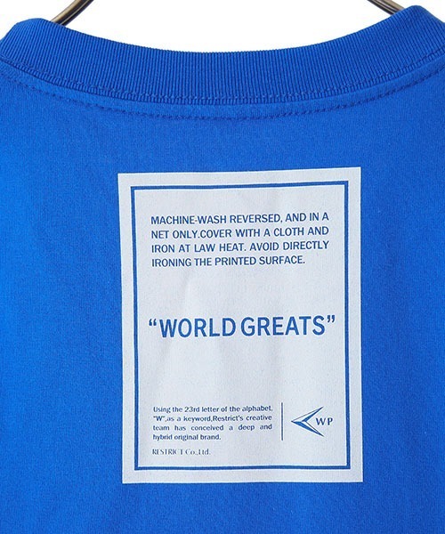 WP（ダブリューピー）の「WP / ダブリューピー：WORLD GREATS B T-SHIRTS：WP08-T147[WAX]（Tシャツ/カットソー・メンズ・ホワイト×グリーン/グレー系その他/ブルー系その他・XL/L）」の9枚目の写真