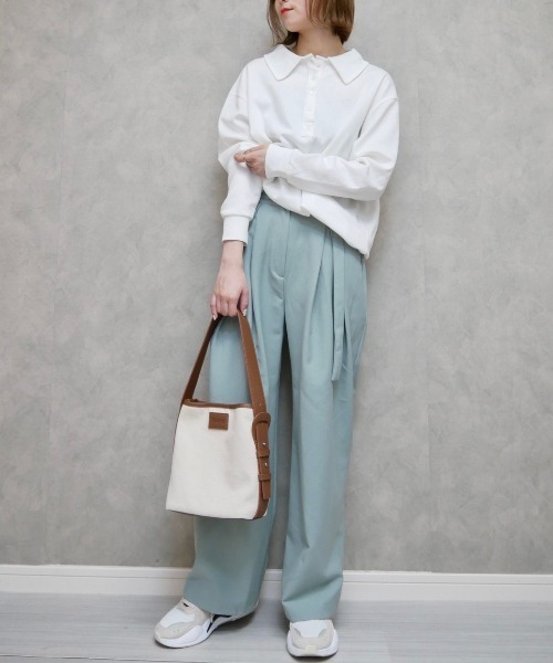 Reurie'（レウリィ）の「キャンバスバケットバッグ（ハンドバッグ・レディース・ブラック/ブラウン・FREE）」の19枚目の写真