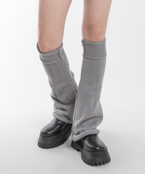 FOLLOWIN(フォロウィン)の「ブーツカットニットレッグウォーマー(レッグウォーマー・レディース・グレー/ブラック/ベージュ/アイボリー・ONE SIZE)」の14枚目の写真