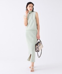 タートル前スリットスカートニット SETUP