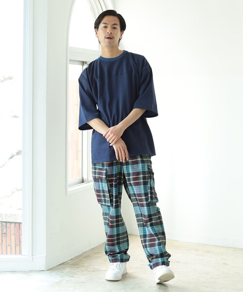 BEAMS（ビームス）の「BEAMS / フットボール Tシャツ（Tシャツ/カットソー・メンズ・ホワイト/ネイビー/グリーン・SMALL/MEDIUM/LARGE/X-LARGE）」の13枚目の写真