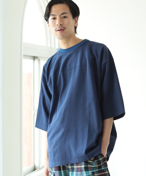 BEAMS（ビームス）の「BEAMS / フットボール Tシャツ（Tシャツ/カットソー・メンズ・ホワイト/ネイビー/グリーン・SMALL/MEDIUM/LARGE/X-LARGE）」の16枚目の写真