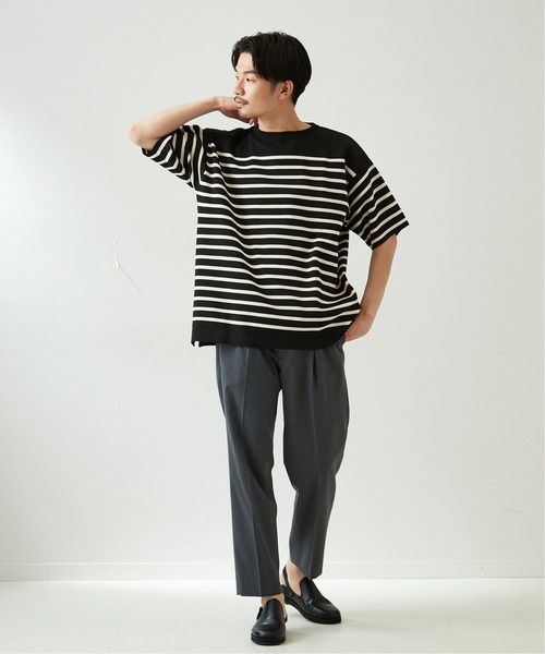 417 EDIFICE(フォーワンセブンエディフィス)の「ウォッシャブルバスクニットTシャツ(Tシャツ/カットソー・メンズ・ホワイト/ブラック/ベージュ/イエロー・MEDIUM/LARGE/XX-LARGE)」の9枚目の写真